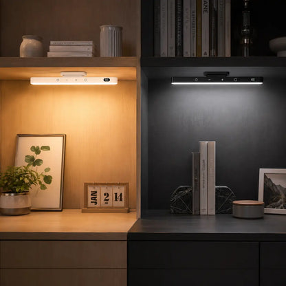 2500mAh Rechargeable Under Cabinet LED Light Bar - Three-Color Light, Magnetic Base
