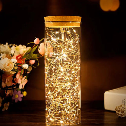 Battery Powered Copper Wire LED Fairy String Lights Lumaz - Lumaz