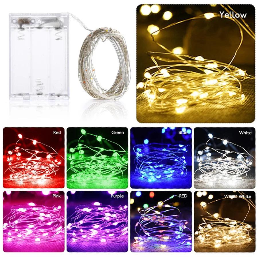 Battery Powered Copper Wire LED Fairy String Lights Lumaz - Lumaz