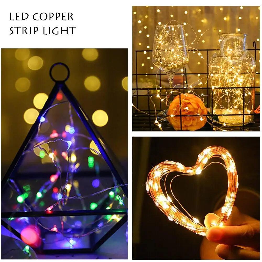 Battery Powered Copper Wire LED Fairy String Lights Lumaz - Lumaz