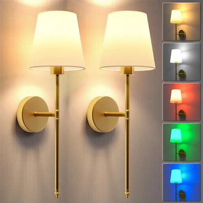 Battery Powered LED Wall Lamp Rechargeable Dimmable Detachable E27 Bulb Remote control