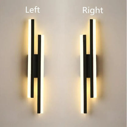 Bedroom LED Wall Light Copper Line Pipe Acrylic Lampshade for Indoor Lighting