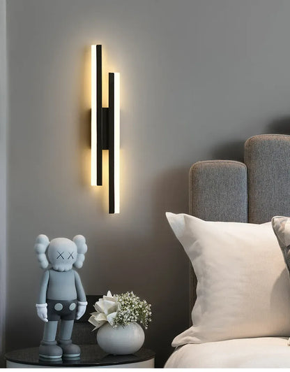 Bedroom LED Wall Light Copper Line Pipe Acrylic Lampshade for Indoor Lighting