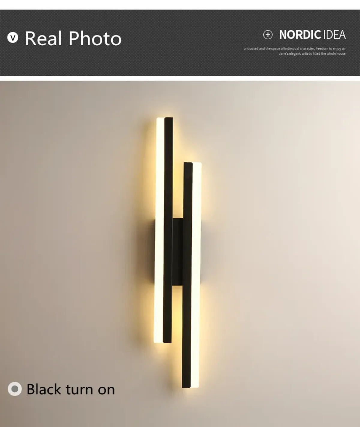 Bedroom LED Wall Light Copper Line Pipe Acrylic Lampshade for Indoor Lighting