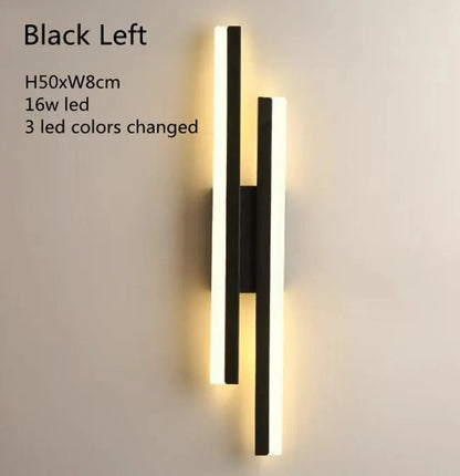 Bedroom LED Wall Light Copper Line Pipe Acrylic Lampshade for Indoor Lighting