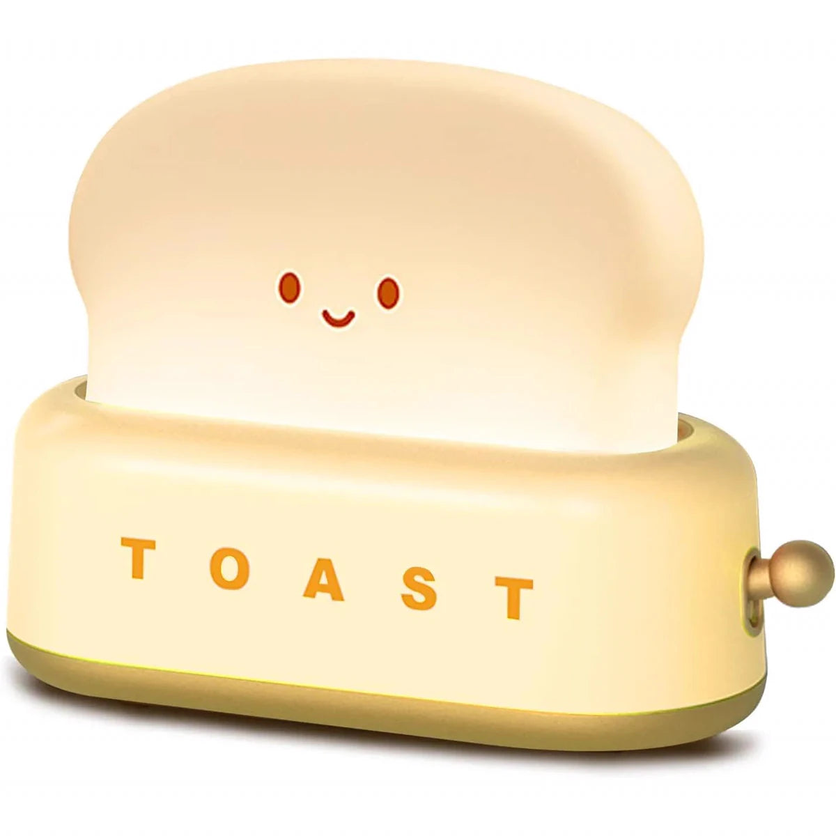 LED-Nachtlicht mit Brot-Toast-Motiv, niedliche Deko für Zuhause, Kawaii-Tischlampe mit Brot-Timer