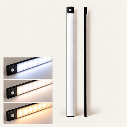 Wiederaufladbare kabellose LED-Unterbauleuchte – Bewegungssensor, 3 Farbtemperaturen, USB-C