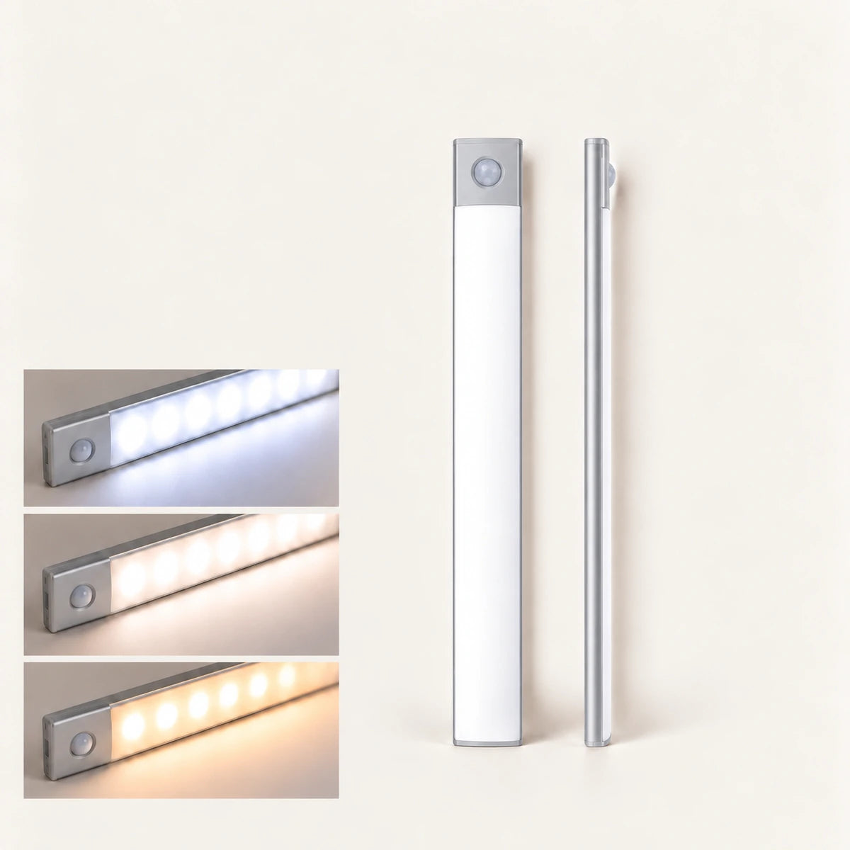 Wiederaufladbare kabellose LED-Unterbauleuchte – Bewegungssensor, 3 Farbtemperaturen, USB-C