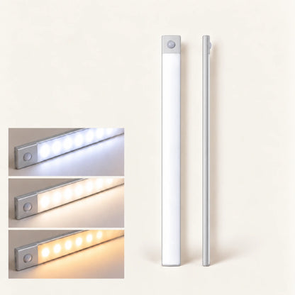 Wiederaufladbare kabellose LED-Unterbauleuchte – Bewegungssensor, 3 Farbtemperaturen, USB-C