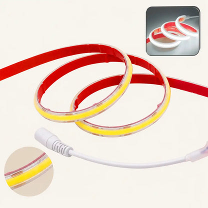 Bande LED COB étanche 12 V IP68 - Tube en silicone laiteux ou transparent