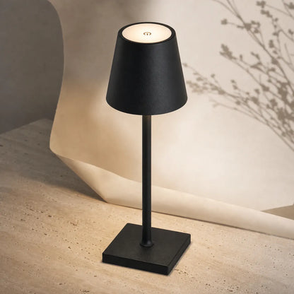 Sculptural Cordless LED Table Lamp - 3-Color Touch Dimming, USB-C Rechargeable, IP54 Waterproof