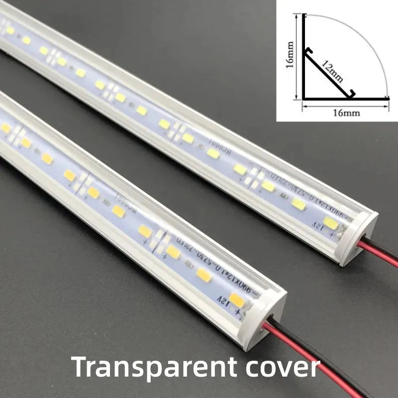 Led V Shape V-Shaped Under Cabinet LED Light Bar - 12V Aluminum Channel, 36 LEDs ...