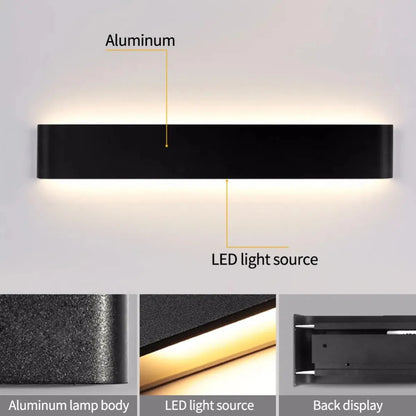 Modern Minimalist LED Wall Light Aluminum Dimmable Led Wall Lamp for Living Room