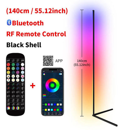 Dimmable RGB Smart Corner LED Floor Lamp - Lumaz