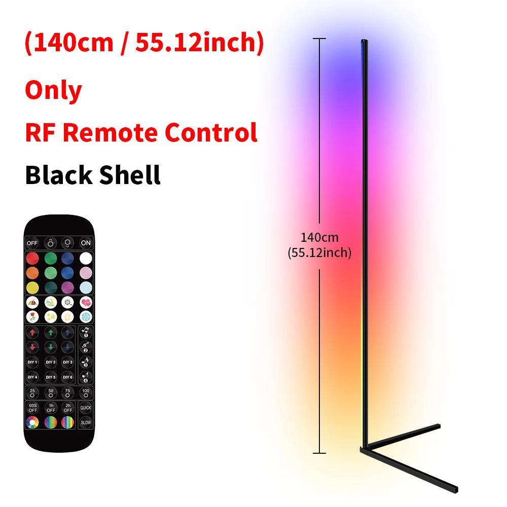 Dimmable RGB Smart Corner LED Floor Lamp - Lumaz