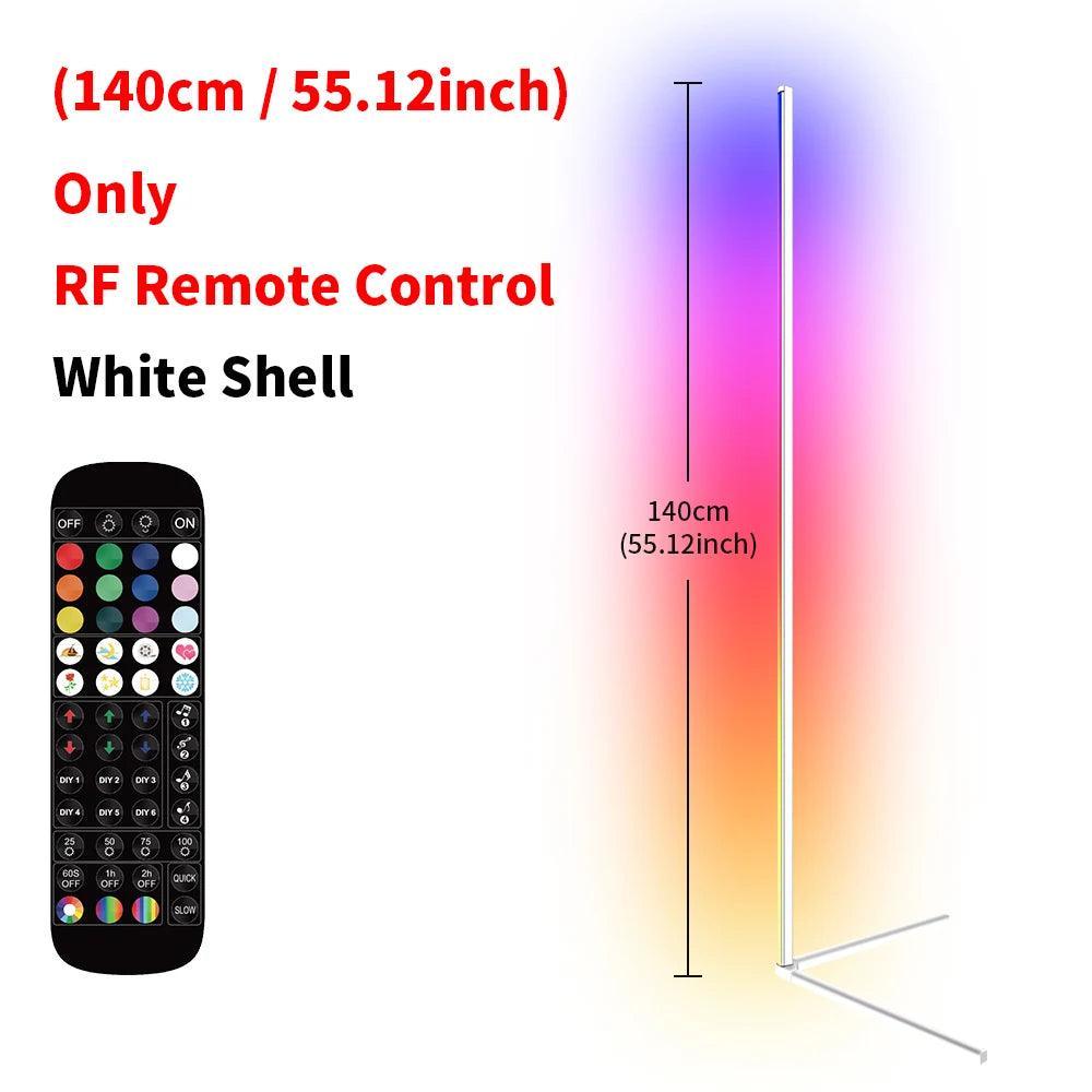 Dimmable RGB Smart Corner LED Floor Lamp - Lumaz