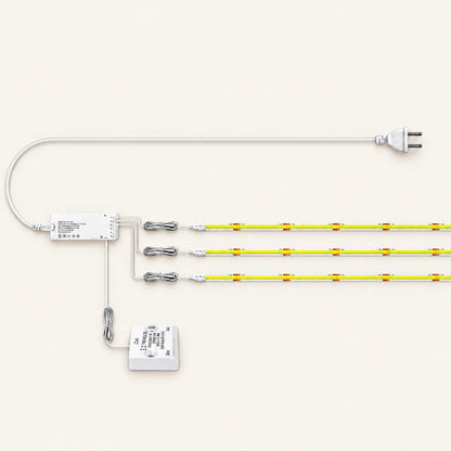 Doppeltür-Sensorgesteuertes COB-LED-Streifen-Set – 320 LEDs/m für Schränke, weiße Platine
