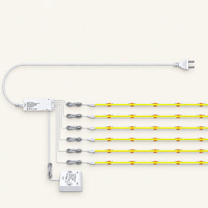 Doppeltür-Sensorgesteuertes COB-LED-Streifen-Set – 320 LEDs/m für Schränke, weiße Platine