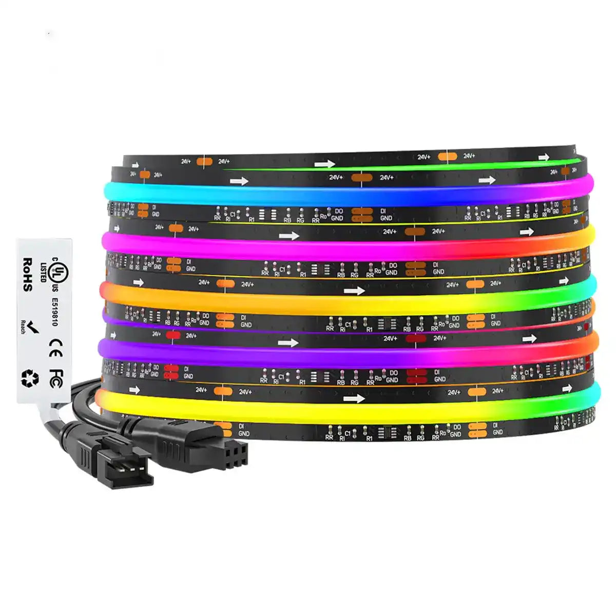 Dream Color RGBIC Addressable COB LED Strip - 630/720 LEDs/m, 12V/24V