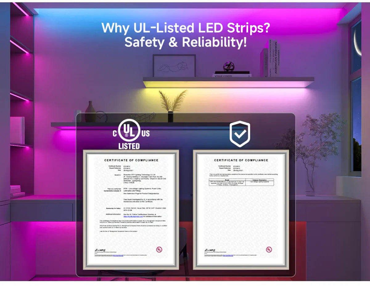 UL listing and certificate promotional graphic