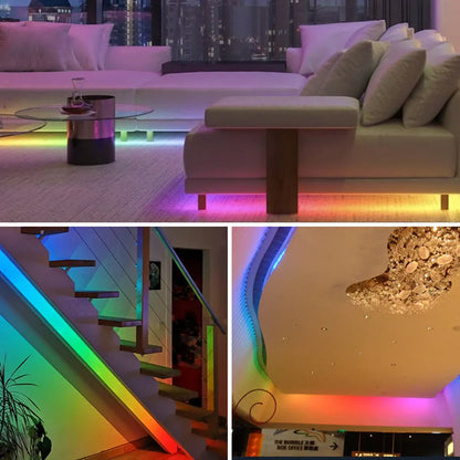 RGBIC Addressable COB LED Strip - WS2811, Dream Color 720 LEDs/m, 12V/24V, White PCB