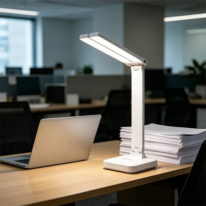 Dual-Head USB Desk Lamp - 3 Lighting Modes, Rechargeable, Stepless Dimmable