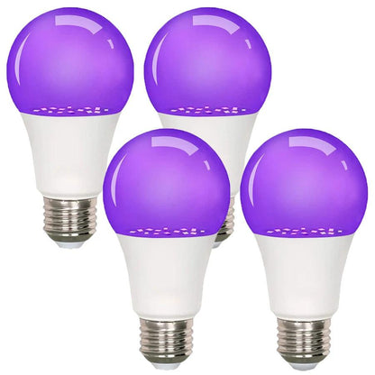 E27 9W Purple Black Light LED Bulb 395nm Purple Glow - Lumaz