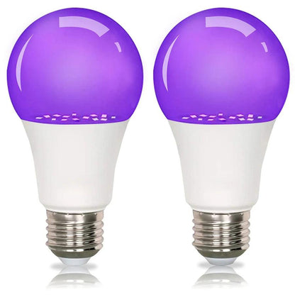 E27 9W Purple Black Light LED Bulb - 395nm Purple Glow - Lumaz