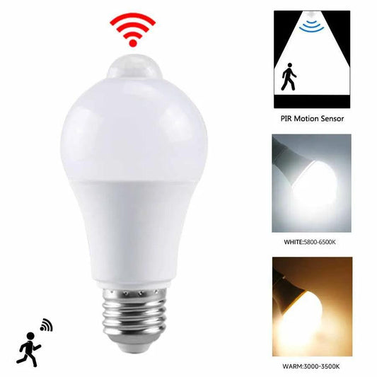 E27 LED Motion Sensor Bulb LED Lamp B22 PIR Sensor Light Bulb - Lumaz