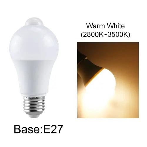 E27 LED Motion Sensor Bulb LED Lamp B22 PIR Sensor Light Bulb - Lumaz