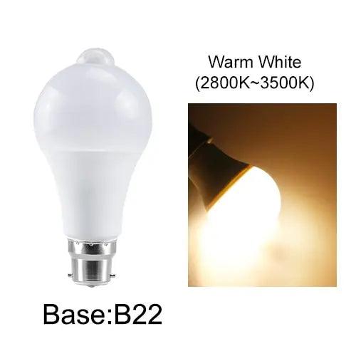 E27 LED Motion Sensor Bulb LED Lamp B22 PIR Sensor Light Bulb - Lumaz