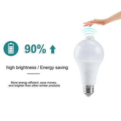 E27 LED Motion Sensor Bulb LED Lamp B22 PIR Sensor Light Bulb - Lumaz