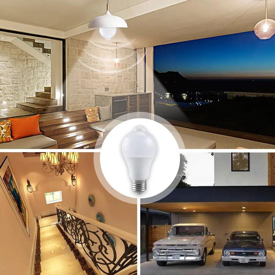 E27 LED Motion Sensor Bulb LED Lamp B22 PIR Sensor Light Bulb - Lumaz