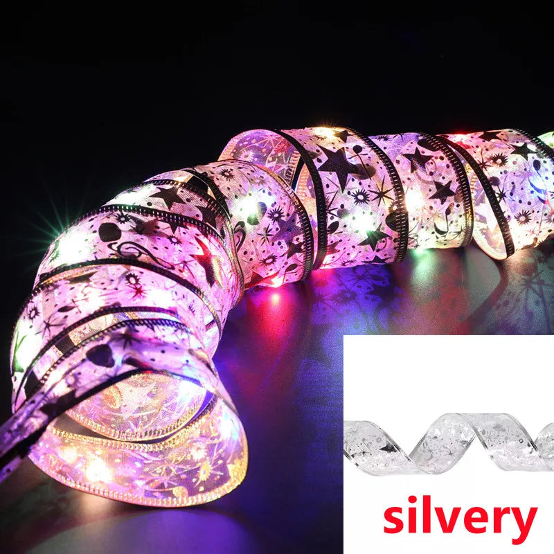 Fairy LED Christmas Lights Christmas Ribbon Copper Wire Lights With Battery Powered - Lumaz