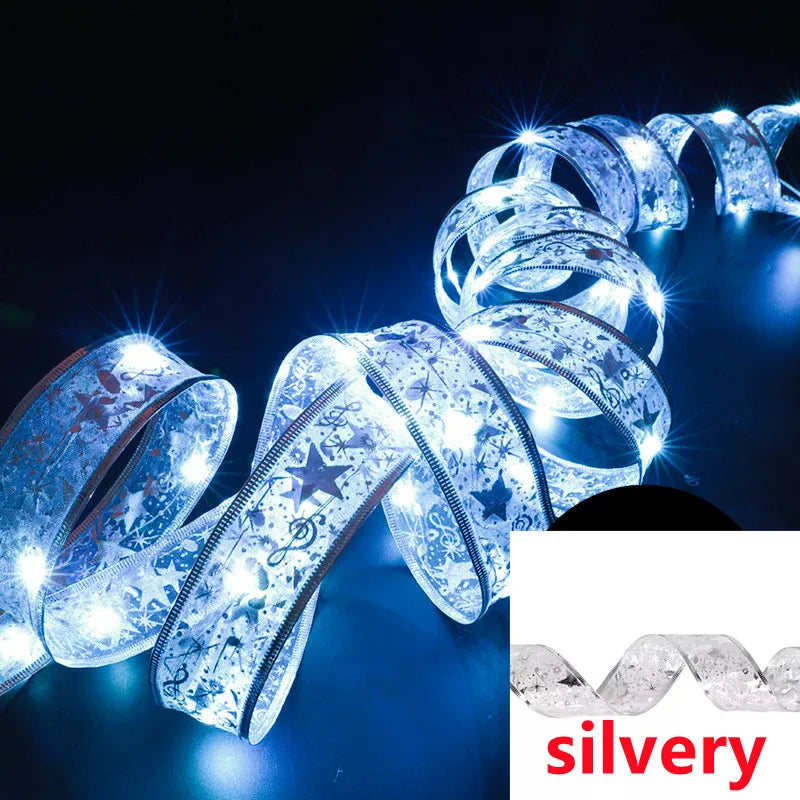 Fairy LED Christmas Lights Christmas Ribbon Copper Wire Lights With Battery Powered - Lumaz