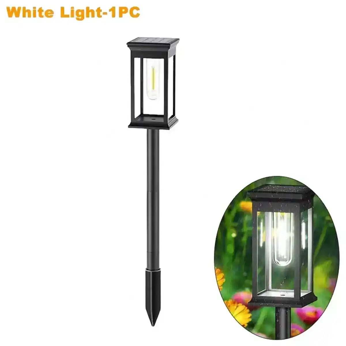 Craftsman Square Solar Pathway Lights - Dusk-to-Dawn, IP65 Rated