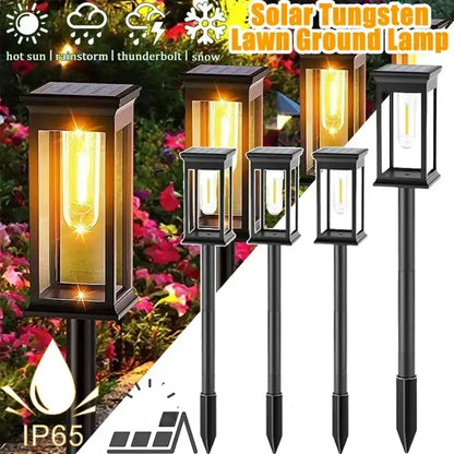 Craftsman Square Solar Pathway Lights - Dusk-to-Dawn, IP65 Rated