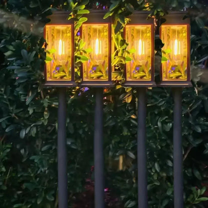 Craftsman Square Solar Pathway Lights - Dusk-to-Dawn, IP65 Rated