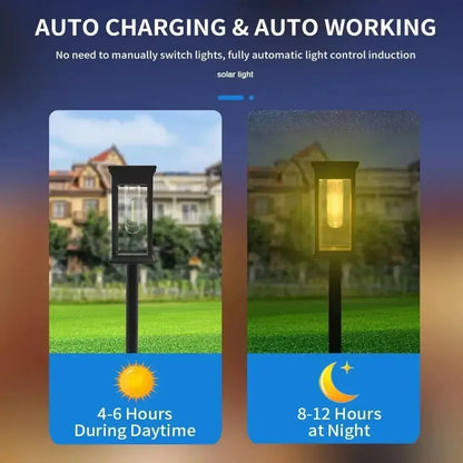 Craftsman Square Solar Pathway Lights - Dusk-to-Dawn, IP65 Rated