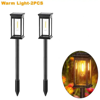 Craftsman Square Solar Pathway Lights - Dusk-to-Dawn, IP65 Rated