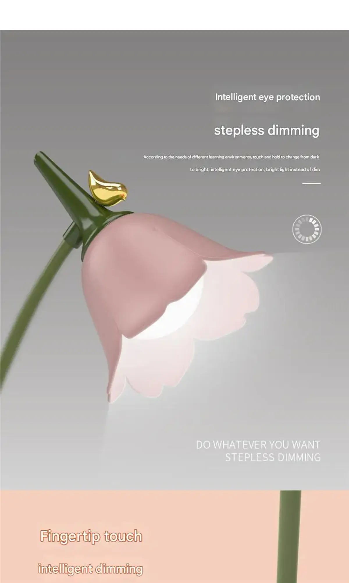 Flower LED Desk Lamp Multi-function Student Reading Lamp Eye Protection Table Light