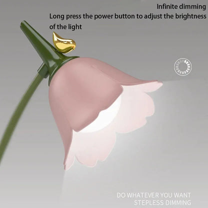 Flower LED Desk Lamp Multi-function Student Reading Lamp Eye Protection Table Light