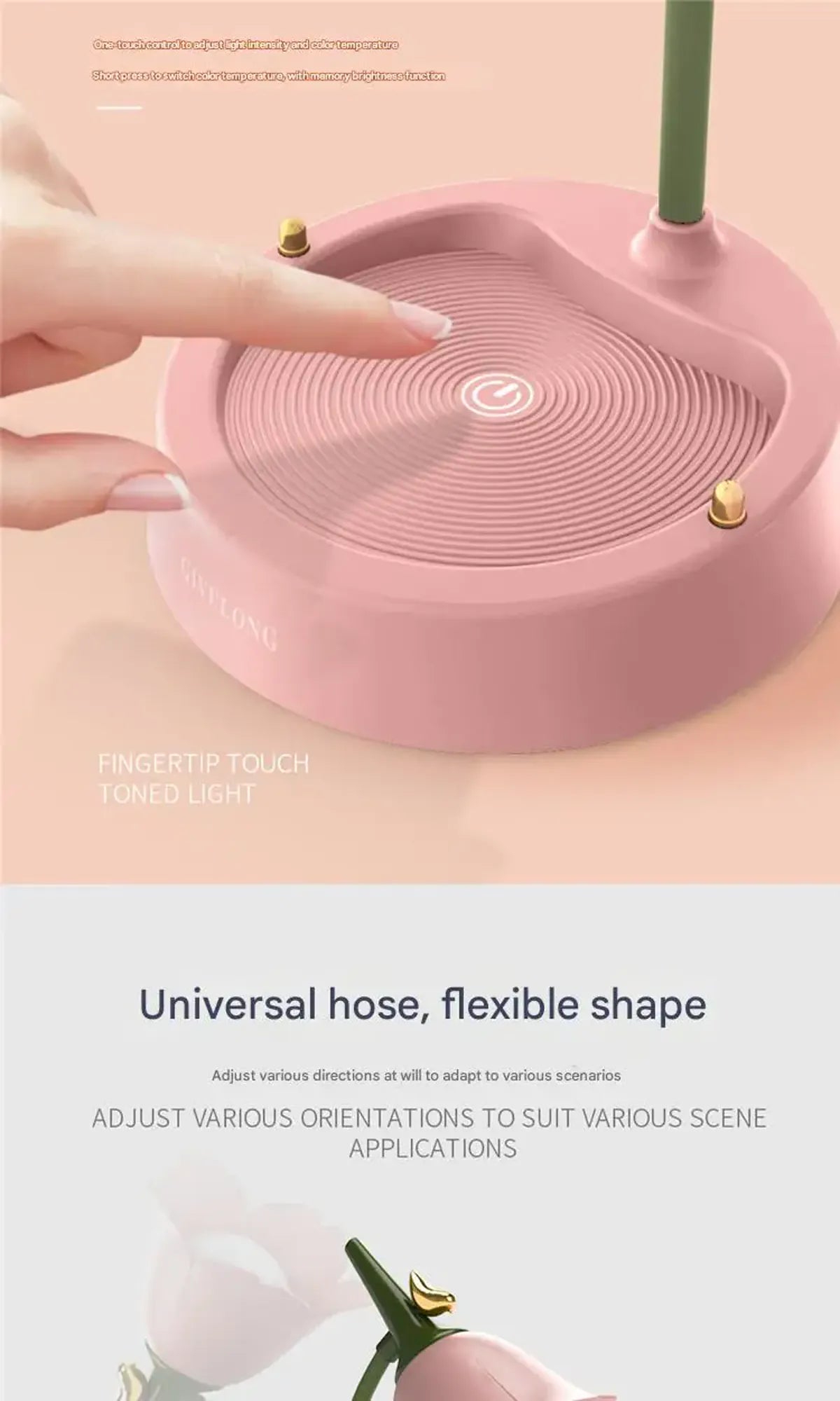 Flower LED Desk Lamp Multi-function Student Reading Lamp Eye Protection Table Light