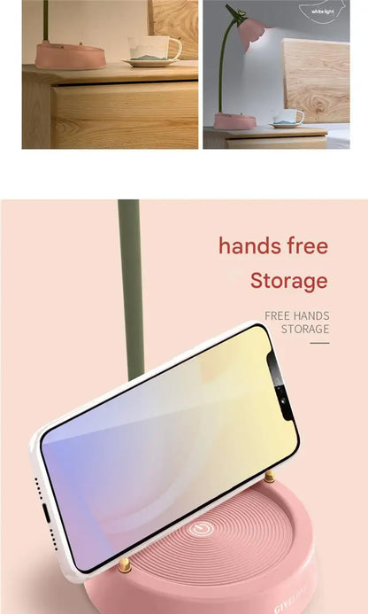 Flower LED Desk Lamp Multi-function Student Reading Lamp Eye Protection Table Light