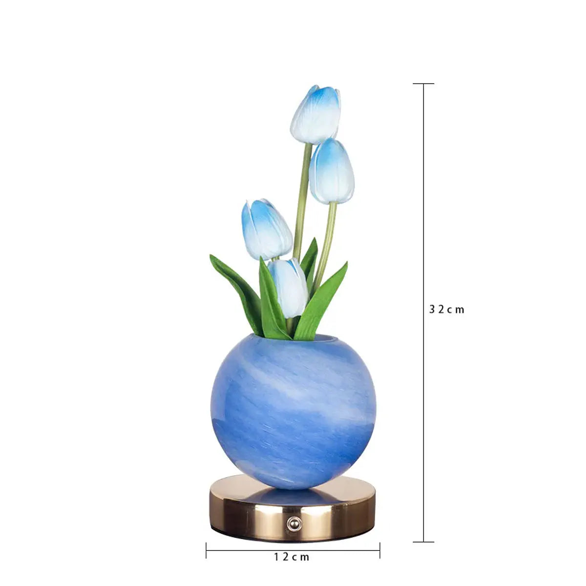 Glowing Tulip Bouquet Table Lamp - 3-Color Dimming, USB Rechargeable
