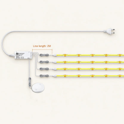 Hidden Touch Sensor COB LED Strip Light Kit
