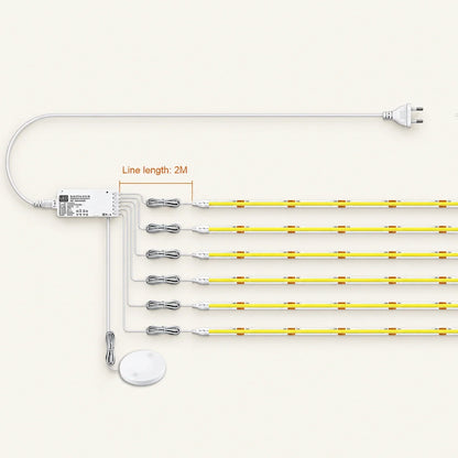 Hidden Touch Sensor COB LED Strip Light Kit