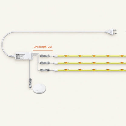 Hidden Touch Sensor COB LED Strip Light Kit