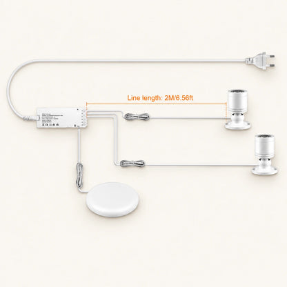 Verstecktes Touch-Sensor-LED-Schrankleuchten-Set – 12V 3W, dimmbar