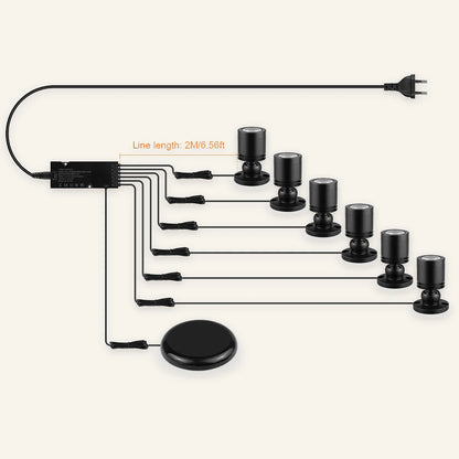 Verstecktes Touch-Sensor-LED-Schrankleuchten-Set – 12V 3W, dimmbar